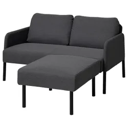 IKEA GLOSTAD(495.439.20) 2 диван з диваном, Knisa темно -сірий