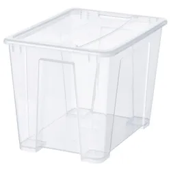IKEA SAMLA (694.408.22) контейнер з кришкою, прозорий