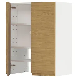 IKEA METOD(295.380.62) шафа з витяжкою та полицею/дверями, білий/імітація Voxtorpа дуб