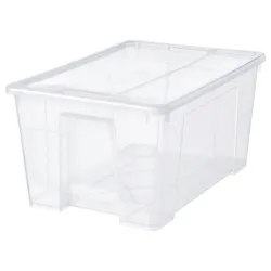 IKEA SAMLA (694.407.61) контейнер з кришкою, прозорий