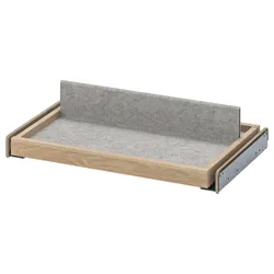 IKEA KOMPLEMENT(893.321.24) висувний лоток з вставкою для взуття, білий / світло-сірий ефект дуба