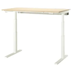 IKEA MITTZON(195.286.19) регульований по висоті письмовий стіл, електрична береза/білий шпон