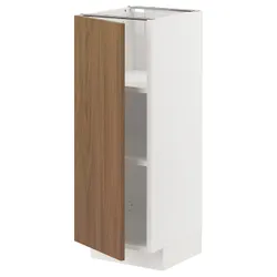 IKEA METOD(695.190.14) підлогова шафа/полиці, білий/Тісторп імітація коричневого горіха