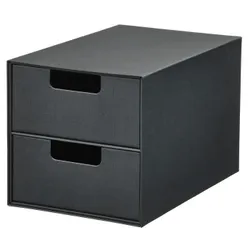 IKEA FJÄDERHARV(805.968.93) Міні -комод -ящики 2 ящики, антрацит