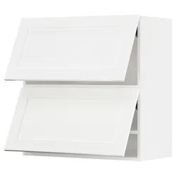 IKEA METOD (194.734.95) горизонтальна шафа 2 дверцята відкриваються сенсорні, Enköping білий / ефект білого дерева