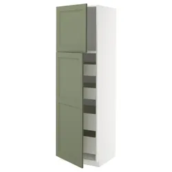 IKEA METOD / MAXIMERA(995.186.97) Кабінет 2 -ї двері/4SZUFL, Biały/axstad gria -green