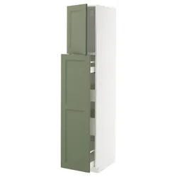 IKEA METOD / MAXIMERA(195.185.35) SZA WYSIE Z 1DRZ/4SZU, Biały/axstad gria -green