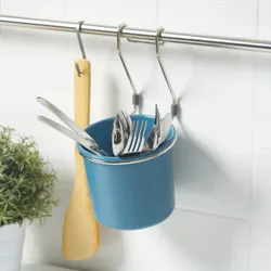 IKEA HULTARP(805.887.13) контейнер, синій/нікель