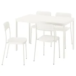 IKEA VIHALS / VIHALS(795.899.59) Стіл та 4 стільці, білий/білий