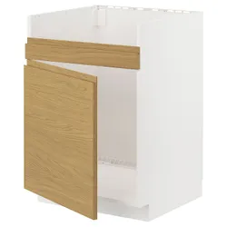 IKEA METOD(495.386.93) HAVSEN шафа під раковину, 1 відділення, білий/імітація Воксторпа дуб