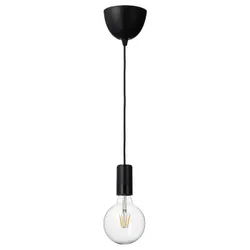 IKEA SUNNEBY / LUNNOM(994.944.51) підвісний світильник з лампочкою, чорна/затемнювана сфера