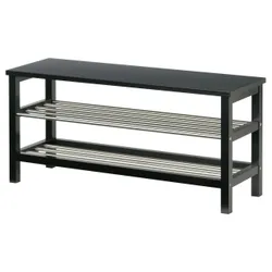 IKEA TJUSIG (501.527.03) Лава з місцем для взуття, чорний