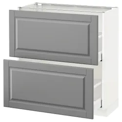 IKEA METOD / MAXIMERA(490.514.89) шафа / 2 szu /, білий / Bodbyn сірий