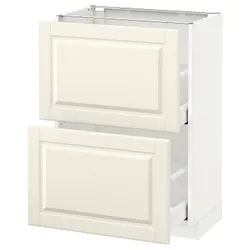 IKEA METOD / MAXIMERA(190.514.43) шафа / 2 szu /, білий / Bodbyn крем