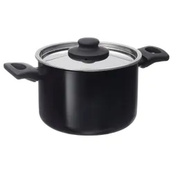 IKEA HEMLAGAD(805.809.05) горщик з кришкою, Покриття, яке запобігає дотриманню чорного