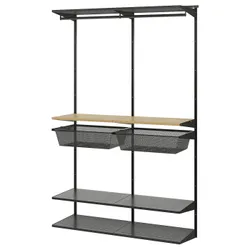 IKEA BOAXEL(695.512.02) Комбінація гардеробу, антрацит/дуб