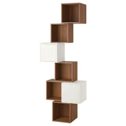 IKEA EKET(494.903.23) комбінація навісної шафи, горіх/білий