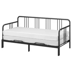 IKEA FYRESDAL (293.909.42) кушетка з 2 матрацами, чорний / Vannareid hard