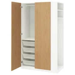 IKEA PAX / STORKLINTA(196.235.60) комбінований гардероб, білий імітація дуба/білий