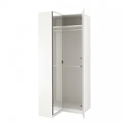 IKEA PAX / FARDAL/ÅHEIM(493.361.57) кутова шафа, глянцевий білий/дзеркало