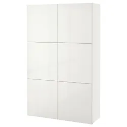 IKEA BESTÅ(190.575.29) поєднання з дверима, білий / Selsviken глянцевий / білий