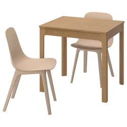 IKEA EKEDALEN / ODGER(492.214.01) стіл і 2 стільці, дуб / білий беж
