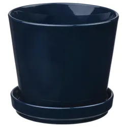 IKEA KLOTLÖNN(505.840.66) горщик з підставкою, Зсередини/Зовнішній/Чорний
