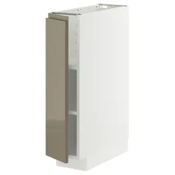 IKEA METOD(795.766.31) ST/полиці, білий/Voxtorp Gloss Dark -brown