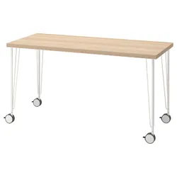 IKEA LAGKAPTEN / KRILLE(294.172.63) письмовий стіл, ефект білого дуба / білий