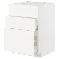 IKEA METOD / MAXIMERA(695.071.86) тумба, раковина + 3 фасади/2 ящики, білий/Vallstena білий