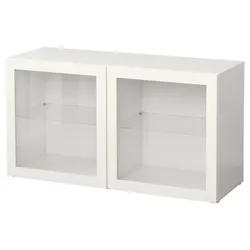IKEA BESTÅ(890.476.69) сайт, біле / Синдвік біле прозоре скло