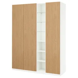 IKEA PAX / STORKLINTA(796.235.95) комбінований гардероб, білий імітація дуба/білий