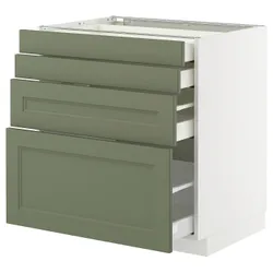 IKEA METOD / MAXIMERA(695.177.98) Вона st 4fr/4szu, Biały/axstad gria -green