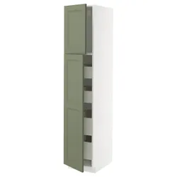 IKEA METOD / MAXIMERA(495.180.63) Кабінет 2 -ї двері/4SZUFL, Biały/axstad gria -green
