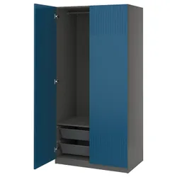 IKEA PAX / FYRUDDEN(695.815.91) Комбінація гардеробу, темно -сірий/синій