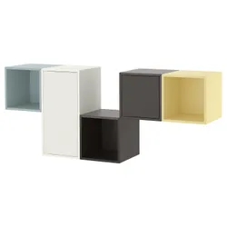 IKEA EKET(095.216.75) комбінація навісної шафи, білий/різнокольоровий