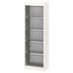 IKEA TROFAST(294.787.32) стелаж з контейнерами, білий / темно-сірий