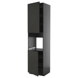 IKEA METOD(695.869.75) Sza st piek 2dr/Half, Чарнозарій/Ніккебо матовий антрацит