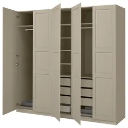 IKEA PAX / TYSSEDAL(896.035.49) Комбінація гардеробу, сірий -рог/сірий