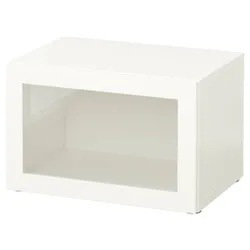 IKEA BESTÅ(990.476.35) сайт, біле / Синдвік біле прозоре скло