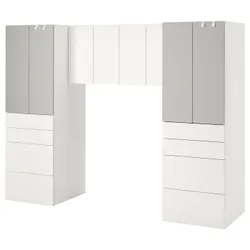 IKEA SMÅSTAD (394.319.23) стійка, білий / сірий