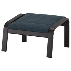 IKEA POÄNG (291.978.93) підставка для ніг, чорно-коричневий / Хіларед темно-синій