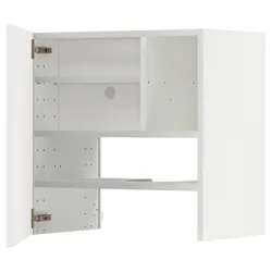 IKEA METOD(895.053.32) шафа з витяжкою та полицею/дверями, білий/Ringhult світло-сірий