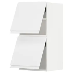 IKEA METOD(793.946.07) горизонтальна шафа 2 дверцята відкриваються сенсорні, білий/Voxtorp матовий білий
