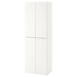 IKEA SMÅSTAD (493.908.75) гардероб, білий білий / з 2 штангами для одягу