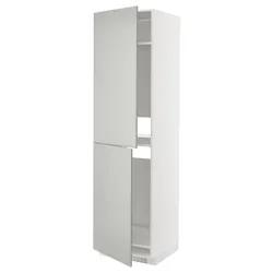IKEA METOD(695.393.90) висока шафа для холодильника/морозильника, білий/Хавсторп світло-сірий