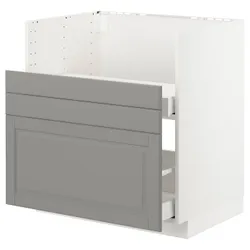 IKEA METOD / MAXIMERA(795.510.27) Кабінет ZL під високими, Білий/Бодбін сірий