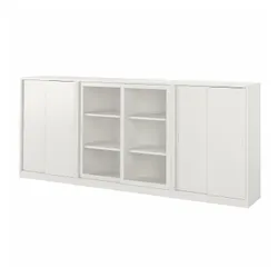 IKEA TONSTAD(995.717.60) поєднання з розсувними дверима, вершкове/безбарвне скло