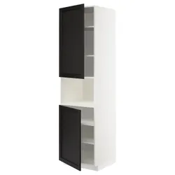 IKEA METOD(994.668.01) шоста висока мікро 2д / пол, білий/забарвлений лерхітановим чорним