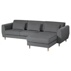 IKEA SLATORP(895.775.74) 3-х диван з шезлонгом, Хакбо темно -сірий